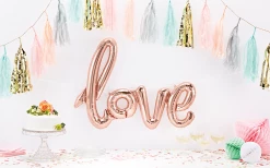Laceys Rose Gold Script Love Balloon