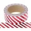 Cotton Candi Washi Tape - Foil - Red Diagonal Stripe