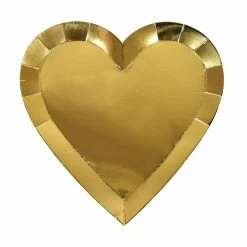 Meri Meri Tabletop Gold Heart Plates (8)