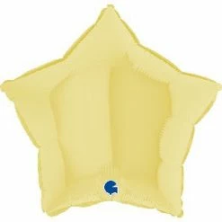 Party Express Unicorn Matte Yellow Foil Star Balloon