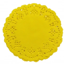 ROFOR Mini Yellow Lace Doilies
