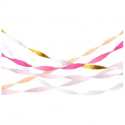 Meri Meri Pink Crepe Paper Streamers (x 5)