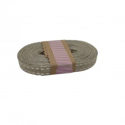 WeaveWell Ribbon - Flax Saddle Stitch - Natural / White