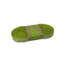 WeaveWell Ribbon - Petersham Striped - Lime Green / White