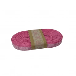 WeaveWell Ribbon - Petersham Striped - Candy Pink / White