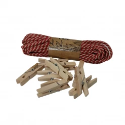 Must Love Party Bakers Twine Cord & Peg Craft Kit - Red / Kraft