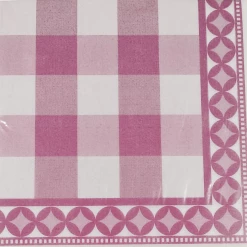 Tavola Magenta Check Airlaid Napkins (25)