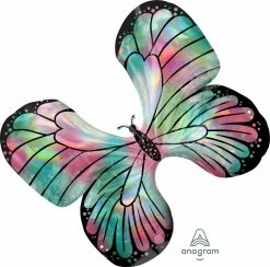 SA Balloons Mini Iridescent Teal & Pink Butterfly Foil Balloon