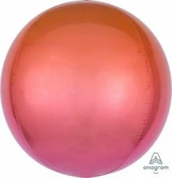 SA Balloons Ombre Red And Orange Orb