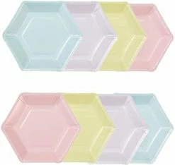 Talking Tables Tabletop Large Hexagonal Pastel Paper Plates