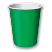 Party Express Plain Emerald Green Paper Cups (8)