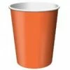 Party Express Plain Sunkissed Orange Paper Cups (8)