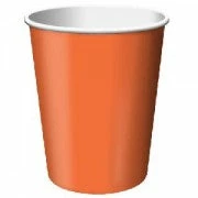 Party Express Plain Sunkissed Orange Paper Cups (8)