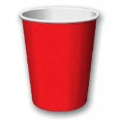 ROFOR Plain Classic Red Paper Cups (8)