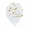 SA Balloons Gold Diamond Glitter On White