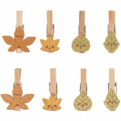 Rico Design Mini Wooden Pegs - Leaves Mix