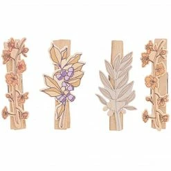 Rico Design Small Wooden Pegs - Flower Mix