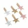 Artyfetes Mermaid Starfish Pink Gold White Glitter Pegs