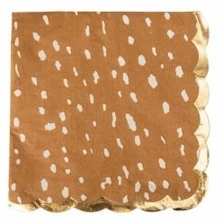 Artyfetes Little Fawn Caramel Paper Napkins Tabletop