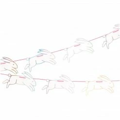 Rico Design Mini DIY Jumping Bunny Silver Foil Garland