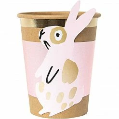 Rico Design Pink Bunny Paper Sleeves For Paper Cups (CUPS NOT INCLUDED)