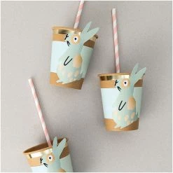 Rico Design Tabletop Mint Bunny Paper Sleeves For Paper Cups (CUPS NOT INCLUDED)