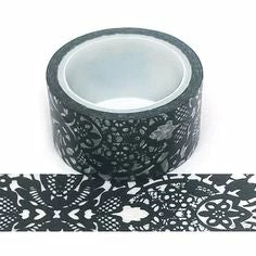 Cotton Candi Washi Tape - Black Pattern