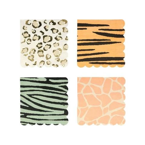 Meri Meri Animal Print Beverage Napkins Tabletop 1 Meri Meri Animal Print Beverage Napkins Tabletop