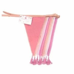 Talking Tables Pink Fabric Bunting With Tassels