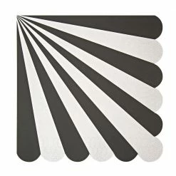 Meri Meri Tabletop Black Fan Striped Napkins (20)