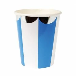 Meri Meri Tabletop Blue Striped Paper Cups (8)