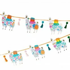 Talking Tables Llama Party Garland With Multicolour Tassels