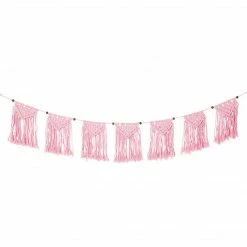 Talking Tables Boho Macrame Garland - Pink