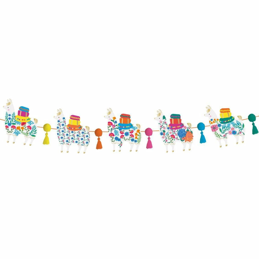 Talking Tables Llama Party Garland With Multicolour Tassels 2 Talking Tables Llama Party Garland With Multicolour Tassels