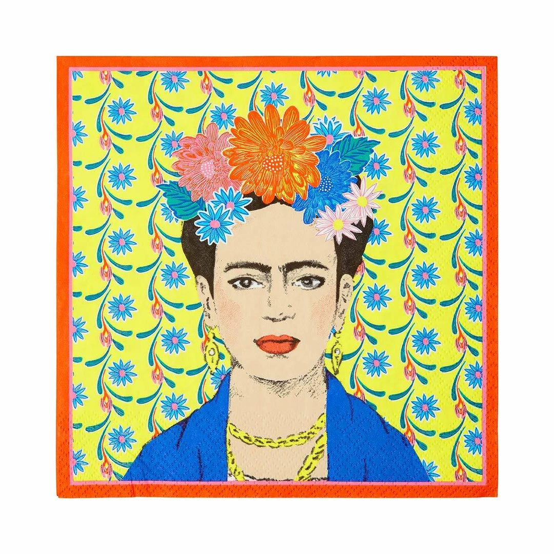 Talking Tables Bright Yellow Frida Kahlo Paper Napkins 1 Talking Tables Bright Yellow Frida Kahlo Paper Napkins