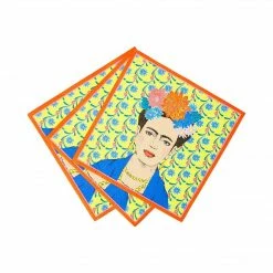 Talking Tables Bright Yellow Frida Kahlo Paper Napkins
