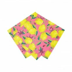 Talking Tables Pink Lemon Paper Napkins