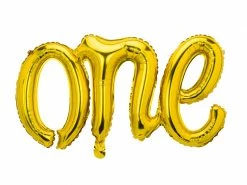 Party Deco Gold One Foil Balloon