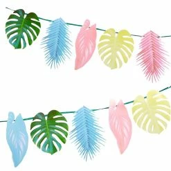 Talking Tables Pastel Tropical Palm Leaf Paper Garland