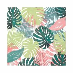 Talking Tables Tabletop Pastel Tropical Palm Leaf Paper Napkins