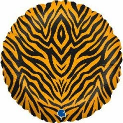Party Express Round Tiger Print Foil Balloon