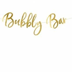 Party Deco Frida Kahlo Gold Foil Bubbly Bar Bunting