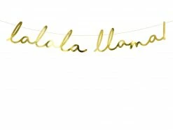 Party Deco Lalala Llama Gold Foil Bunting