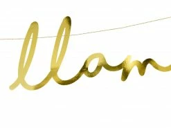 Party Deco Lalala Llama Gold Foil Bunting