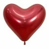 SA Balloons Red Chrome Heart Shaped Balloon
