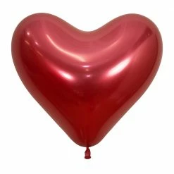 SA Balloons Red Chrome Heart Shaped Balloon