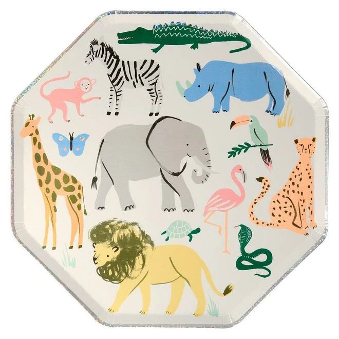Meri Meri Tabletop Safari Animals Dinner Plates (8) 1 Meri Meri Tabletop Safari Animals Dinner Plates (8)