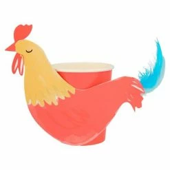 Meri Meri Tabletop On The Farm Rooster Cups (8)