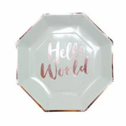 Ginger Ray Hello World - Paper Plates Tabletop