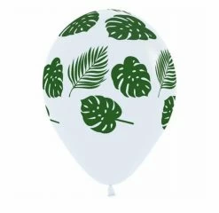 SA Balloons Tropical Leaves On White Balloon Bouquet (3)